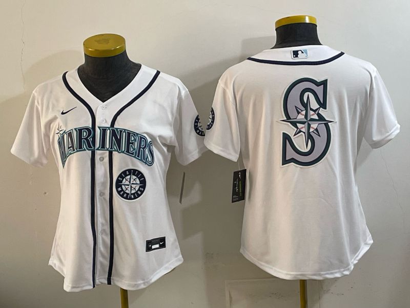 Women 2026 Seattle Mariners Blank White Game Nike MLB Jersey style 0020